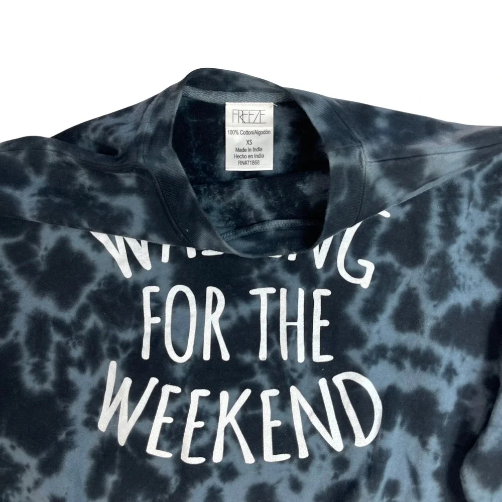 Tie Dye Cropped Sweatshirt Women's XS Athleisure Boho Y2K Indie